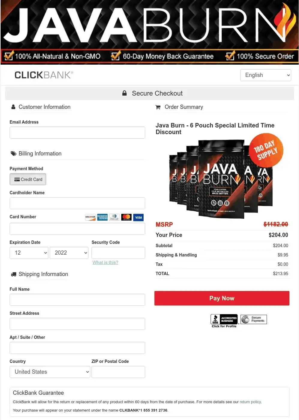 java-burn-price